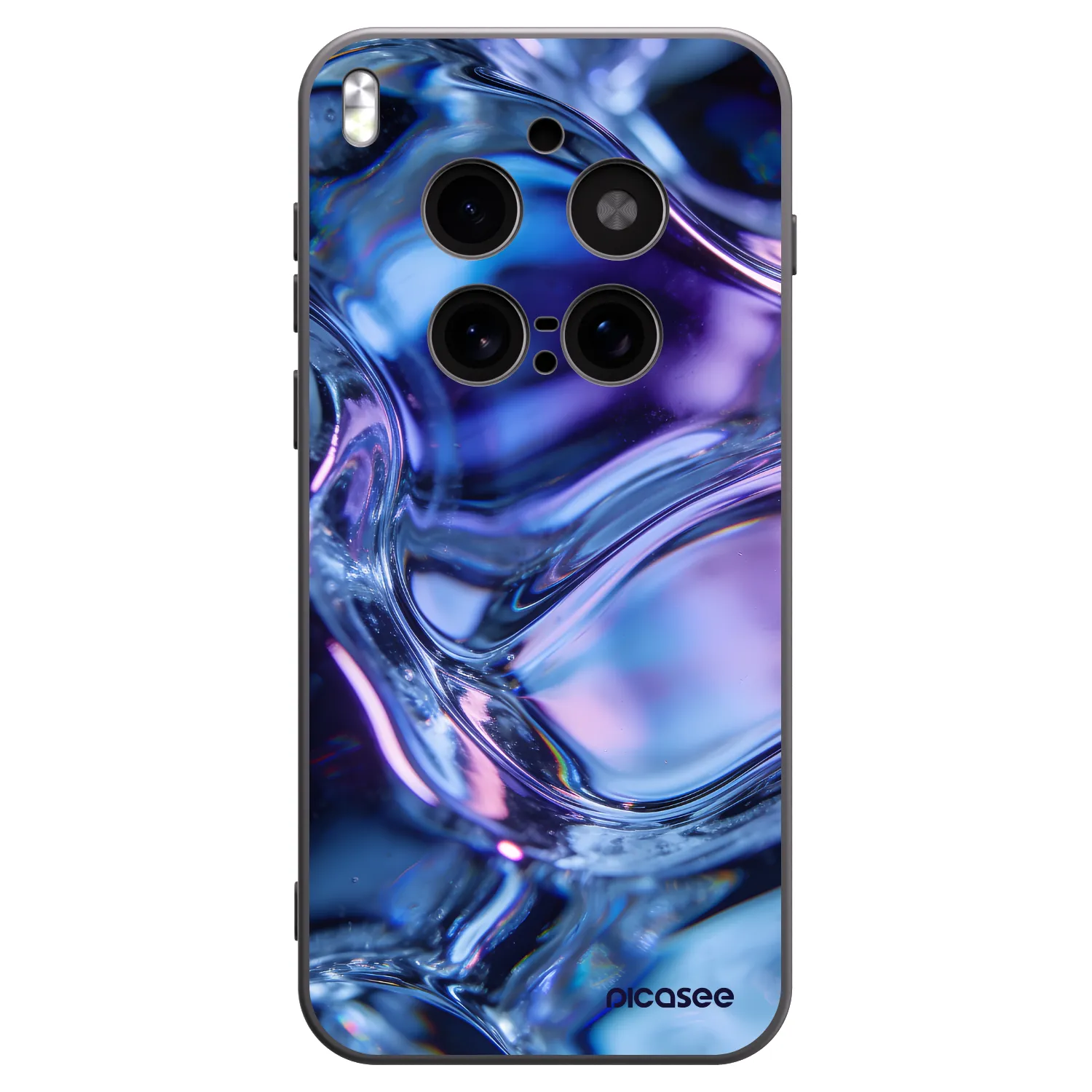 Picasee Μαύρη θήκη σιλικόνης για Vivo X300 Pro - Iris liquid