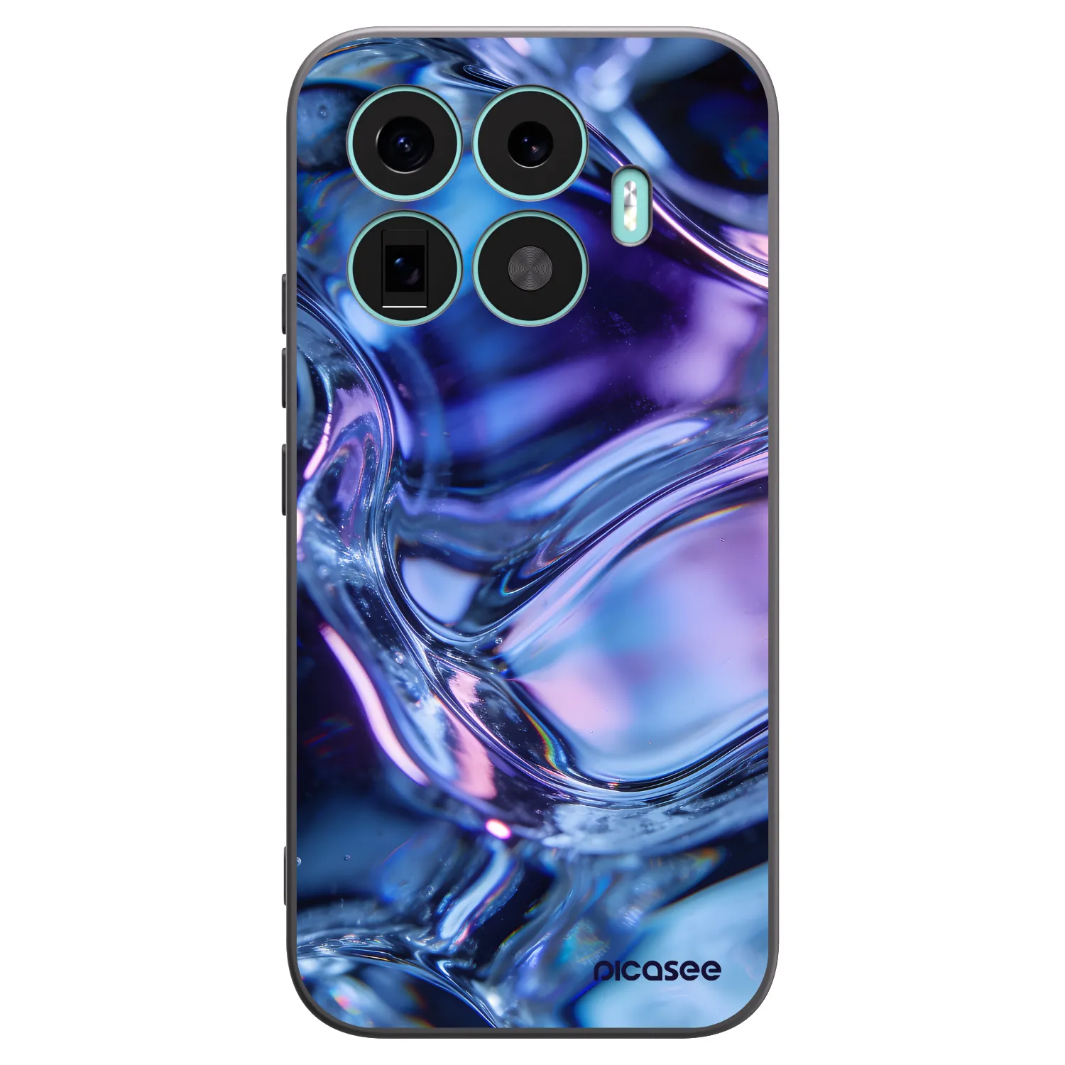 Picasee Μαύρη θήκη σιλικόνης για Xiaomi 17T - Iris liquid