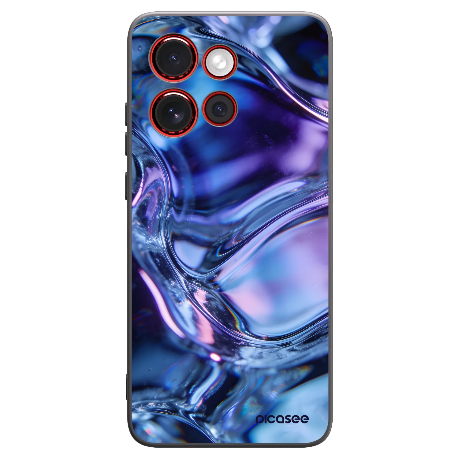 Picasee Μαύρη θήκη σιλικόνης για Motorola Edge 60 Neo 5G - Iris liquid