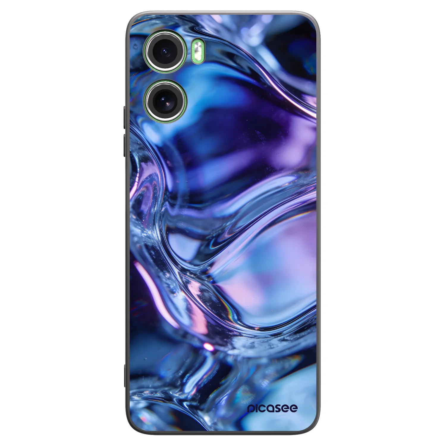 Picasee Μαύρη θήκη σιλικόνης για Motorola Moto G06 - Iris liquid
