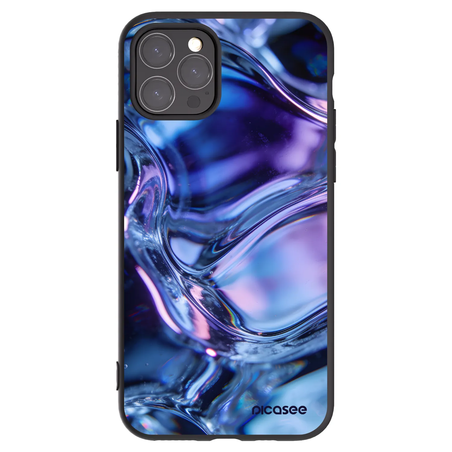 Picasee Μαύρη θήκη σιλικόνης για Apple iPhone 11 Pro - Iris liquid