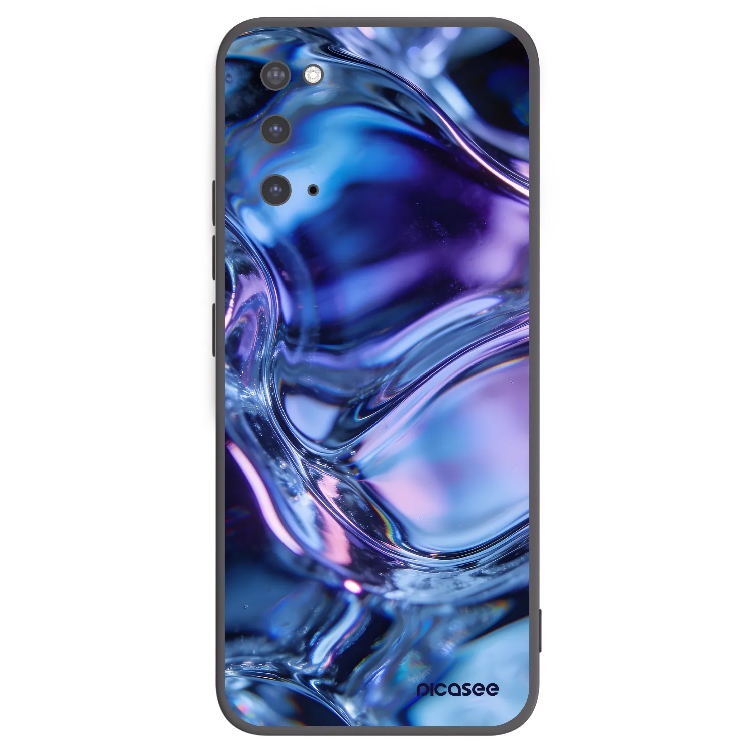 Picasee Μαύρη θήκη σιλικόνης για Samsung Galaxy S20 G980F - Iris liquid