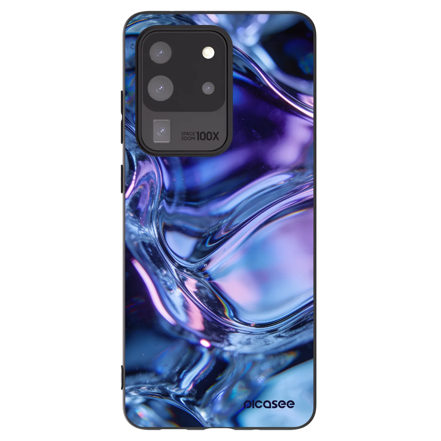 Picasee Μαύρη θήκη σιλικόνης για Samsung Galaxy S20 Ultra 5G G988F - Iris liquid