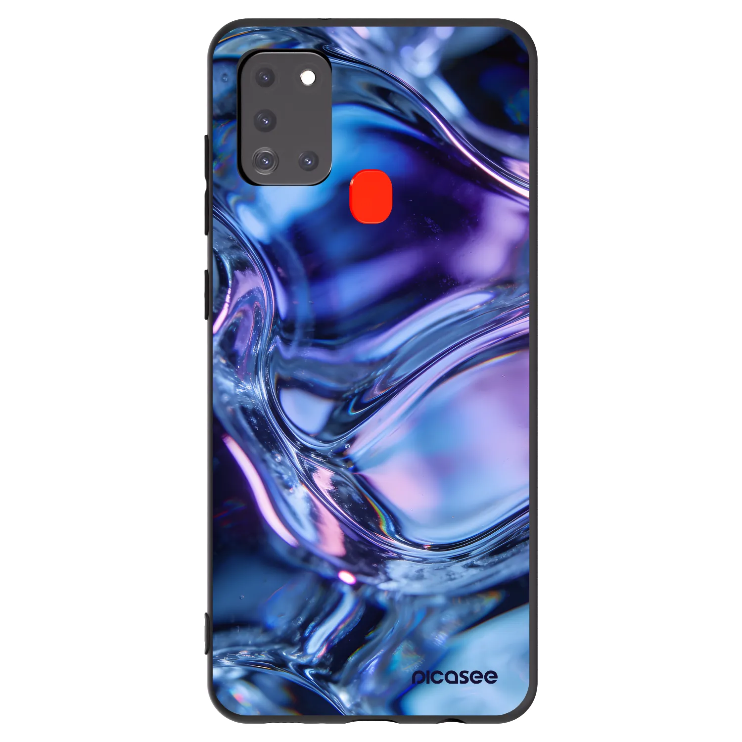 Picasee Μαύρη θήκη σιλικόνης για Samsung Galaxy A21s - Iris liquid