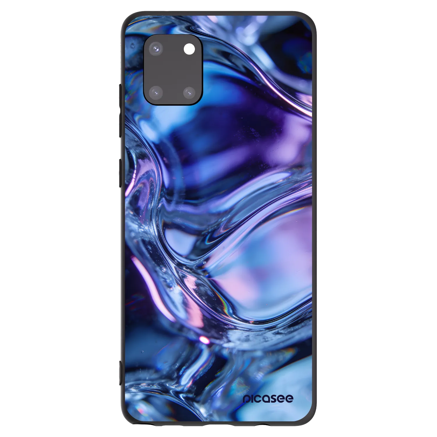 Picasee Μαύρη θήκη σιλικόνης για Samsung Galaxy Note 10 Lite N770F - Iris liquid