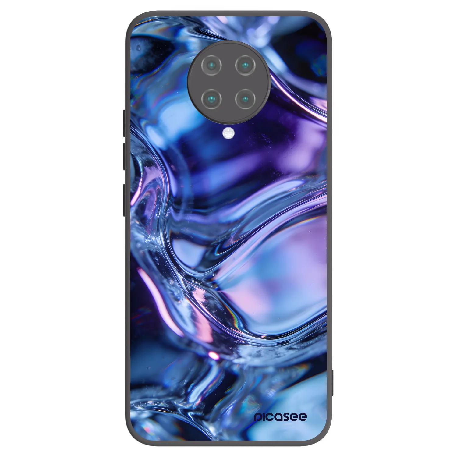 Picasee Μαύρη θήκη σιλικόνης για Xiaomi Poco F2 Pro - Iris liquid