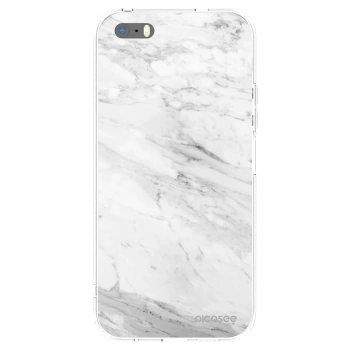 Picasee διαφανής θήκη σιλικόνης Apple iPhone 5/5S/SE - White marble