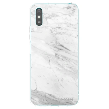 Picasee διαφανής θήκη σιλικόνης Xiaomi Redmi 9A - White marble