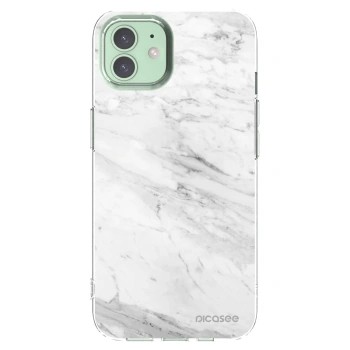 Picasee διαφανής θήκη σιλικόνης Apple iPhone 12 Pro - White marble