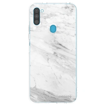 Picasee διαφανής θήκη σιλικόνης Samsung Galaxy M11 - White marble
