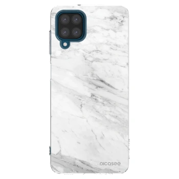 Picasee διαφανής θήκη σιλικόνης Samsung Galaxy A12 A125F - White marble