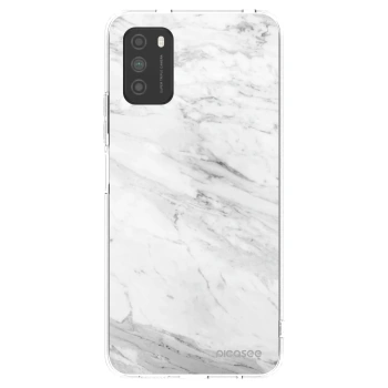Picasee διαφανής θήκη σιλικόνης Xiaomi Poco M3 - White marble