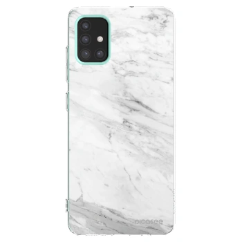 Picasee διαφανής θήκη σιλικόνης Samsung Galaxy M31s - White marble
