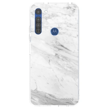 Θήκη για Motorola Moto G8 - White marble
