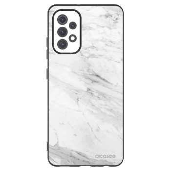 Picasee Μαύρη θήκη σιλικόνης για Samsung Galaxy A32 5G A326B - White marble