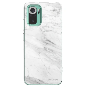 Picasee διαφανής θήκη σιλικόνης Xiaomi Redmi Note 10 Pro - White marble
