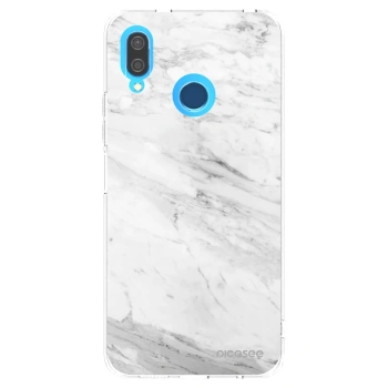 Picasee διαφανής θήκη σιλικόνης Huawei P20 Lite - White marble