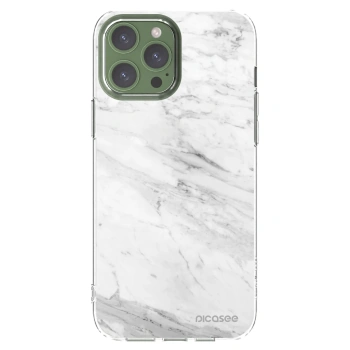 Picasee διαφανής θήκη σιλικόνης Apple iPhone 13 Pro Max - White marble