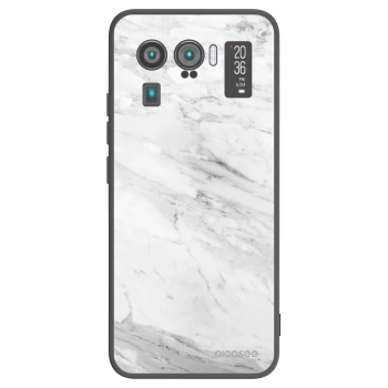 Picasee Μαύρη θήκη σιλικόνης για Xiaomi Mi 11 Ultra - White marble