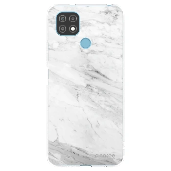 Picasee διαφανής θήκη σιλικόνης Realme C21 - White marble