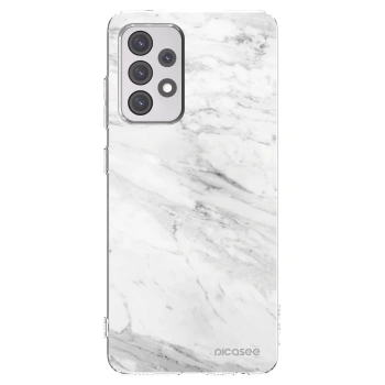 Picasee διαφανής θήκη σιλικόνης Samsung Galaxy A52s 5G A528B - White marble