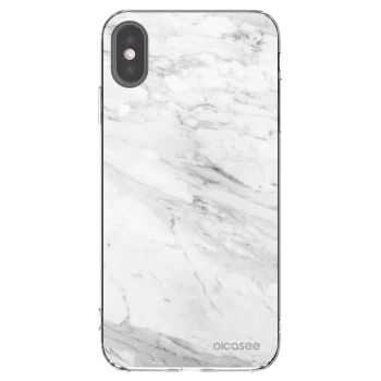 Picasee διαφανής θήκη σιλικόνης Apple iPhone XS Max - White marble