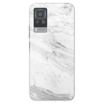 Picasee διαφανής θήκη σιλικόνης Vivo X60 Pro 5G - White marble