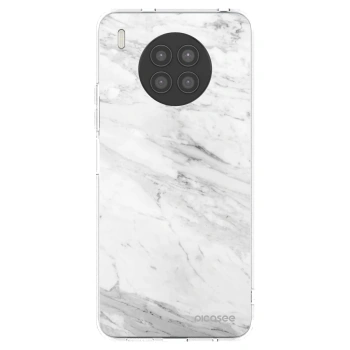 Picasee διαφανής θήκη σιλικόνης Huawei Nova 8i - White marble