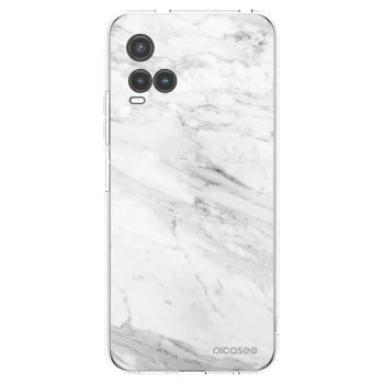 Picasee διαφανής θήκη σιλικόνης Vivo Y33s - White marble