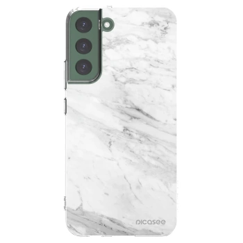 Picasee διαφανής θήκη σιλικόνης Samsung Galaxy S22+ 5G - White marble