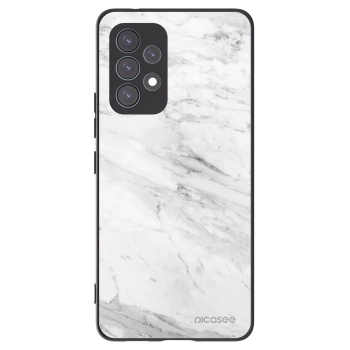 Picasee Μαύρη θήκη σιλικόνης για Samsung Galaxy A53 5G A536 - White marble