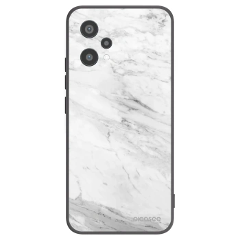 Picasee Μαύρη θήκη σιλικόνης για Realme 9 Pro 5G - White marble
