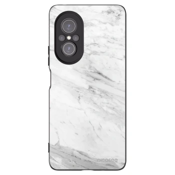 Picasee Μαύρη θήκη σιλικόνης για Huawei Nova 9 SE - White marble