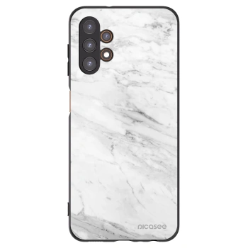 Picasee Μαύρη θήκη σιλικόνης για Samsung Galaxy A13 4G A135 - White marble