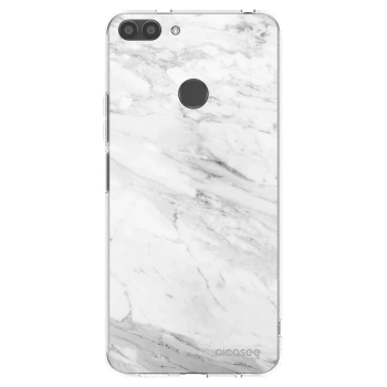 Picasee διαφανής θήκη σιλικόνης Huawei P Smart - White marble