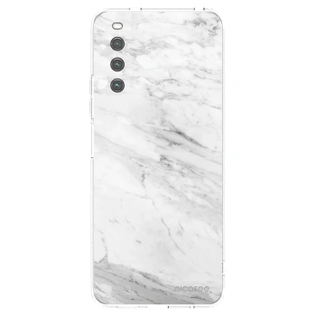 Picasee διαφανής θήκη σιλικόνης Sony Xperia 10 IV 5G - White marble