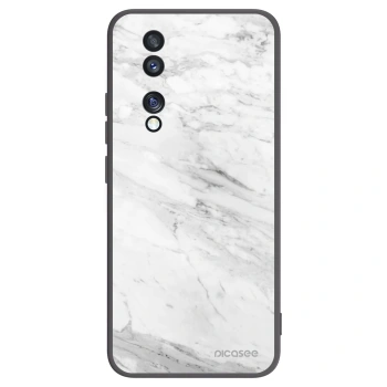 Picasee Μαύρη θήκη σιλικόνης για Honor 70 - White marble