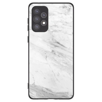 Picasee Μαύρη θήκη σιλικόνης για Samsung Galaxy A73 5G - White marble