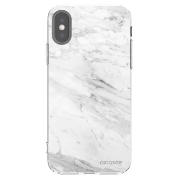 Picasee διαφανής θήκη σιλικόνης Apple iPhone X/XS - White marble