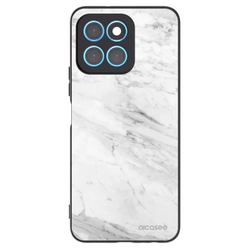 Picasee Μαύρη θήκη σιλικόνης για Honor X8 5G - White marble