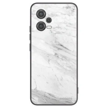 Picasee Μαύρη θήκη σιλικόνης για Xiaomi Poco X5 - White marble
