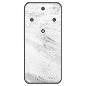 Picasee Μαύρη θήκη σιλικόνης για Honor Magic5 Lite 5G - White marble
