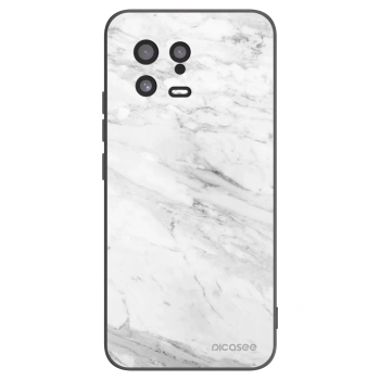 Picasee Μαύρη θήκη σιλικόνης για Xiaomi 13 - White marble