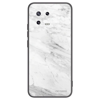 Picasee Μαύρη θήκη σιλικόνης για Xiaomi 13 Pro - White marble