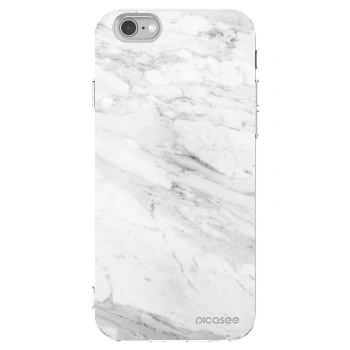 Picasee διαφανής θήκη σιλικόνης Apple iPhone 6/6S - White marble