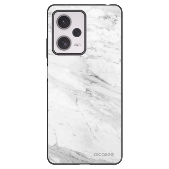 Picasee Μαύρη θήκη σιλικόνης για Xiaomi Redmi Note 12 Pro+ 5G - White marble