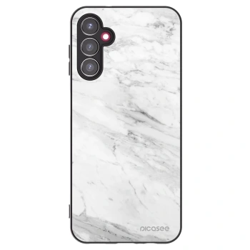 Picasee Μαύρη θήκη σιλικόνης για Samsung Galaxy A14 5G A146P - White marble