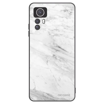 Picasee Μαύρη θήκη σιλικόνης για Xiaomi Redmi Note 12S - White marble
