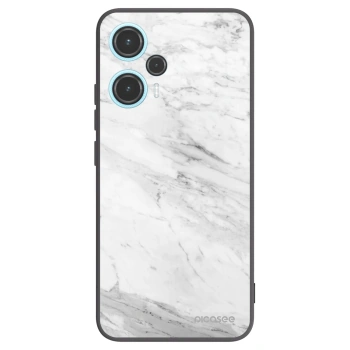 Picasee Μαύρη θήκη σιλικόνης για Xiaomi Poco F5 - White marble