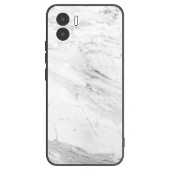 Picasee Μαύρη θήκη σιλικόνης για Xiaomi Redmi A2 - White marble